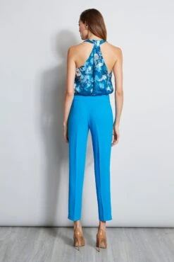 Elie Tahari Slim Crepe Pant -ELIE TAHARI Sales EN087212 PERSIANBLUE EN087112 PERSIANBLUE EN045512 BLUE 3BACK 306