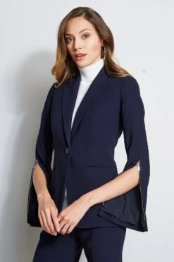 Elie Tahari Zip Sleeve Blazer