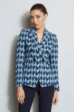 Elie Tahari Twisted Tweed Blazer