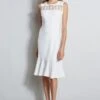 Elie Tahari Embroidered Fit & Flare Dress -ELIE TAHARI Sales EN087602 FOAM 1HERO 863