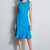 Elie Tahari Embroidered Fit & Flare Dress
