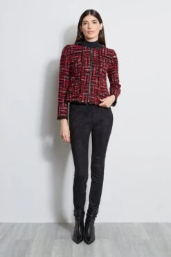 Elie Tahari Hooded Tweed Jacket -ELIE TAHARI Sales ER019102 BLACK 1HERO 007