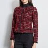 Elie Tahari Hooded Tweed Jacket