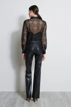 Elie Tahari Lace Button Up Shirt -ELIE TAHARI Sales ER03J502 BLACK 3BACK 488