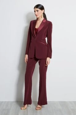 Elie Tahari Tuxedo Blazer -ELIE TAHARI Sales ER07J102 CORDOVAN 1HERO 1323