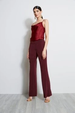 Elie Tahari Tuxedo Fit & Flare Pant -ELIE TAHARI Sales ER07J102 CORDOVAN 1HERO 1349 bb29eee4 c207 47c2 9418 4423f67bc33e