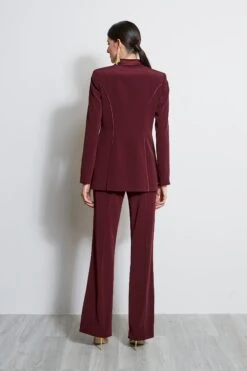 Elie Tahari Tuxedo Blazer -ELIE TAHARI Sales ER07J102 CORDOVAN 3back 485