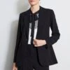 Elie Tahari Single Button Crepe Blazer -ELIE TAHARI Sales ER087202 BLACK 2FRONT 1080
