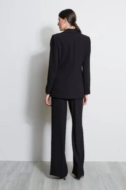 Elie Tahari Single Button Crepe Blazer -ELIE TAHARI Sales ER087202 BLACK 3BACK 1088