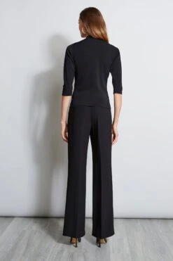 Elie Tahari Lace Applique Mock Sweater -ELIE TAHARI Sales ER087202 BLACK EN5XB502 BLACK 3BACK 751