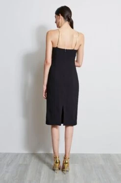 Elie Tahari Chain Dress -ELIE TAHARI Sales ER087602 BLACK 3BACK 1036