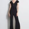 Elie Tahari Chain Side Slit Jumpsuit -ELIE TAHARI Sales ER087622 BLACK 1HERO 2491
