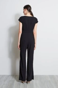 Elie Tahari Chain Side Slit Jumpsuit -ELIE TAHARI Sales ER087622 BLACK 3BACK 2503