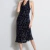 Elie Tahari Burn Out Velvet Halter Dress -ELIE TAHARI Sales ER142602 STARGAZER 1FRONT 1190