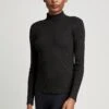 Mock Neck Long Sleeve Ribbed Knit -ELIE TAHARI Sales ETR14113 BLACK 1HERO 0002 23f7661a 2d0e 441e a8f9 c33d2b96055c