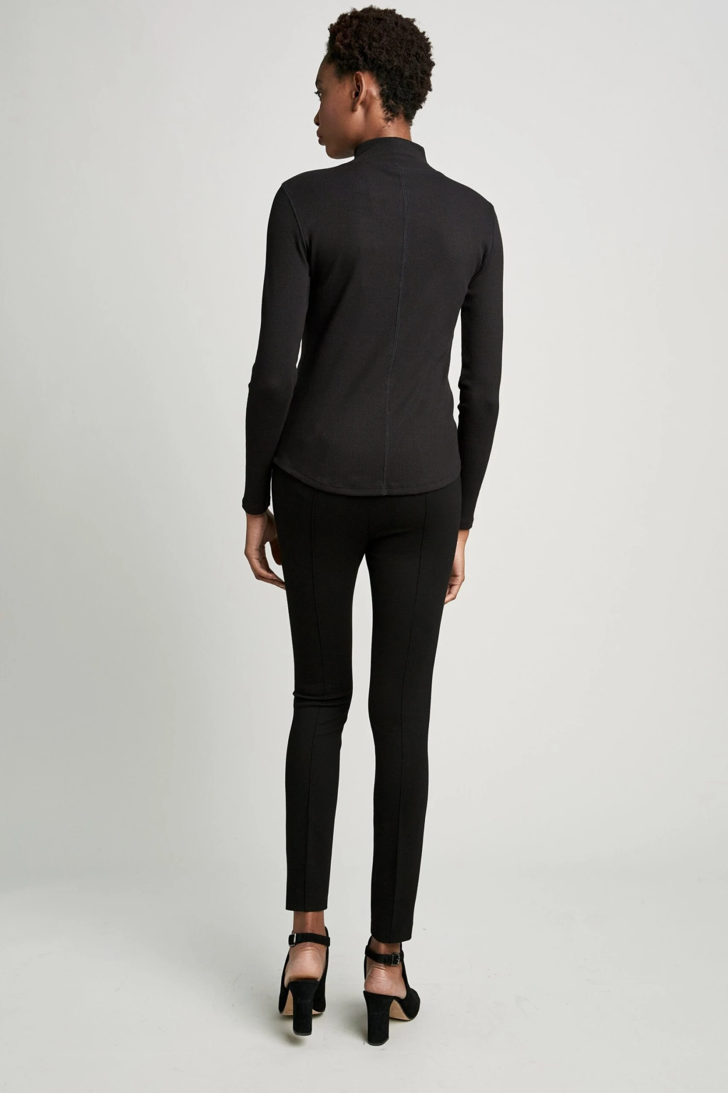 Mock Neck Long Sleeve Ribbed Knit 5 Mock Neck Long Sleeve Ribbed Knit - Image 3