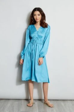 L/S V-NECK MIDI DRESS -ELIE TAHARI Sales ETR21152 SUBLIME 1HERO 1506