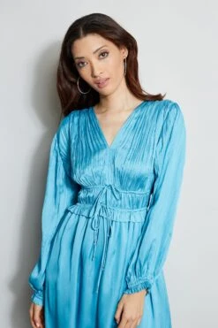 L/S V-NECK MIDI DRESS -ELIE TAHARI Sales ETR21152 SUBLIME 2front 539