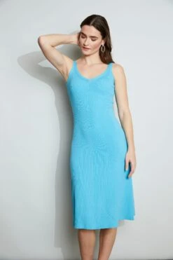 Ribbed Midi Dress -ELIE TAHARI Sales ETR21160 SUBLIME 2FRONT 051