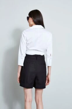 Pleated Short -ELIE TAHARI Sales ETR21287NOIR 3back 766