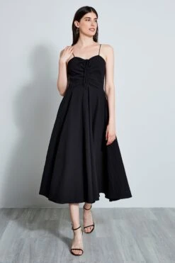 Sweetheart Midi Dress -ELIE TAHARI Sales ETR21317NOIR 1HERO 1115