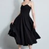 Sweetheart Midi Dress -ELIE TAHARI Sales ETR21317NOIR 1HERO 1116