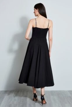 Sweetheart Midi Dress -ELIE TAHARI Sales ETR21317NOIR 3BACK 2289