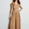Pleated V-Neck Jumpsuit -ELIE TAHARI Sales ETR21337 BRONZE 1Hero 608