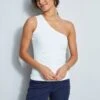 One Shoulder Top -ELIE TAHARI Sales ETR21349 ONESHOULDERKNIT skywhite 2FRONT 1421