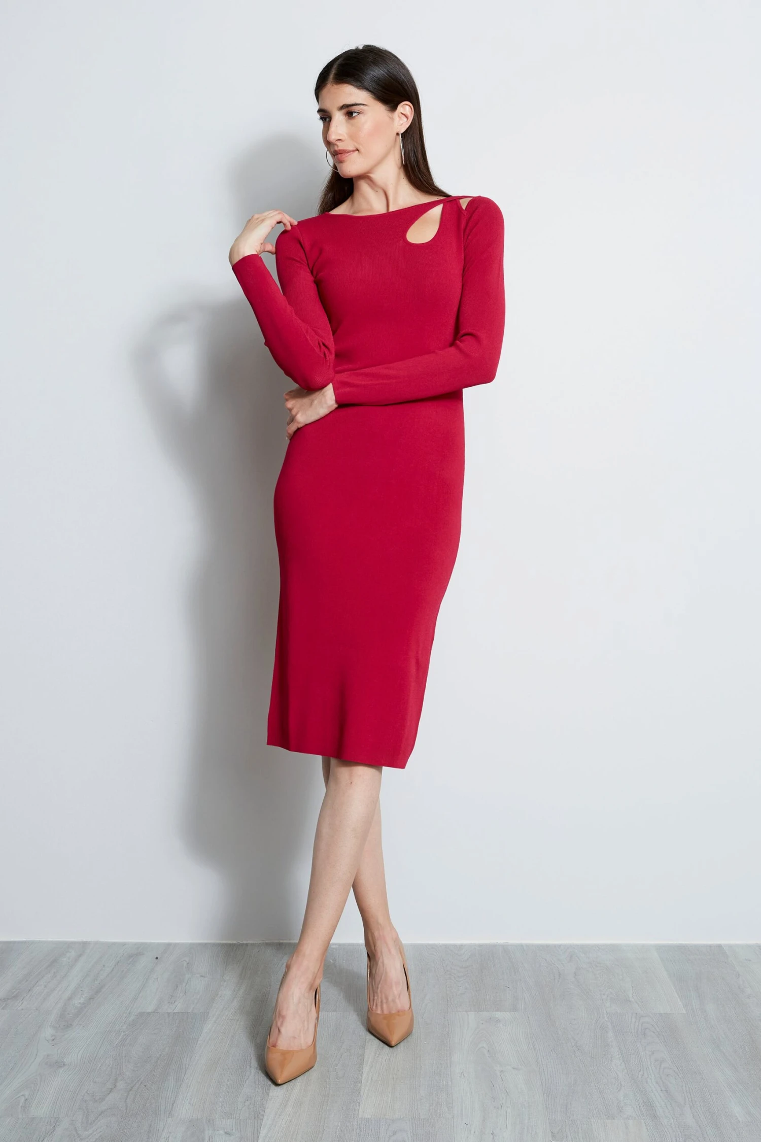 Novelty Cut Out Rib Dress 3 Novelty Cut Out Rib Dress