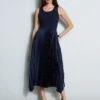 Pleated Midi Dress -ELIE TAHARI Sales ETR22596 PEACOAT 1Hero 1985