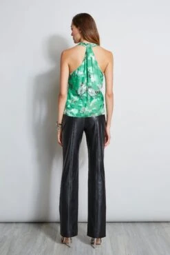Elie Tahari Vintage Floral Halter Top -ELIE TAHARI Sales ETR22658 NOIR EN045512 FOREST 3BACK 264