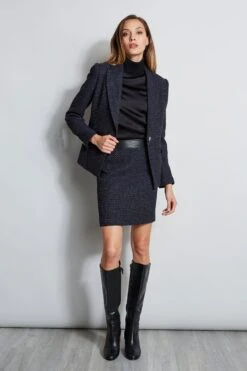 Metallic Tweed Mini Skirt -ELIE TAHARI Sales ETR22700 BLACK ETR22699 TWEED ER0X5512 BLACK 1HERO 2037