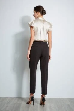 Slim Zip Pant -ELIE TAHARI Sales ETR31179 Noir ETR31178 Noir E65X2502 Black 3BACK 1788