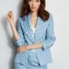 Sun Print Single Button Blazer