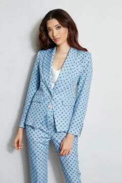 Sun Print Single Button Blazer 10 Sun Print Single Button Blazer -ELIE TAHARI Sales ETR31249 SUNBLUE ETR31248 SUNBLUE ETR31248 FRESHPEARL 2FRONT 1460