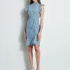 Silk Sun Printed Dress 1 Silk Sun Printed Dress -ELIE TAHARI Sales ETR31265 SUNBLUE 1hero 1208