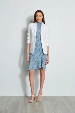 Silk Sun Printed Dress -ELIE TAHARI Sales ETR31265 SUNBLUE 1hero 1217