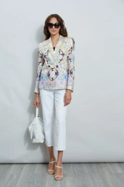 Summer Damask Printed Blazer -ELIE TAHARI Sales ETR32114 SUMMERDAMASK 1Hero 1724
