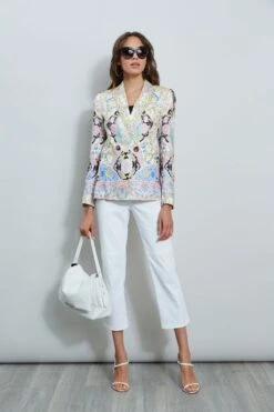Summer Damask Printed Blazer -ELIE TAHARI Sales ETR32114 SUMMERDAMASK 1Hero 1726