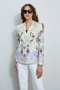 Summer Damask Printed Blazer -ELIE TAHARI Sales ETR32114 SUMMERDAMASK 2front 1734