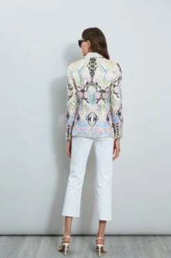 Summer Damask Printed Blazer -ELIE TAHARI Sales ETR32114 SUMMERDAMASK 3Back 144