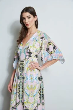 Silk Damask Scarf Maxi Dress 12 Silk Damask Scarf Maxi Dress -ELIE TAHARI Sales ETR32125 DAMASK 4STYTLING 923