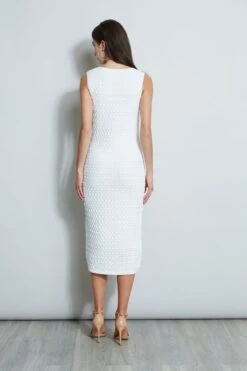 Crochet Knit Dress 13 Crochet Knit Dress -ELIE TAHARI Sales ETR32137 SKYWHITE 3back 2365