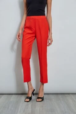 Slim Fit Ankle Pant -ELIE TAHARI Sales ETR32142 CAYENNE ETR32143 CAYENNE 2front 169