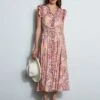 Silk Printed Midi Dress -ELIE TAHARI Sales ETR32177 BOTANIC 1Hero 1891