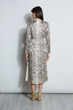 Burnout Silk Python Dress -ELIE TAHARI Sales ETR34129 BOABURNOUT 3back 1976
