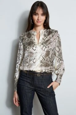 Silk Burnout Python Shirt