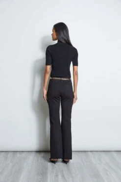 Illusion Neck Sweater -ELIE TAHARI Sales ETR34138 NOIR 3back 2943