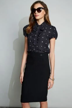 Elie Tahari Zora Skirt -ELIE TAHARI Sales EU88731U BLACK 2FRONT 033